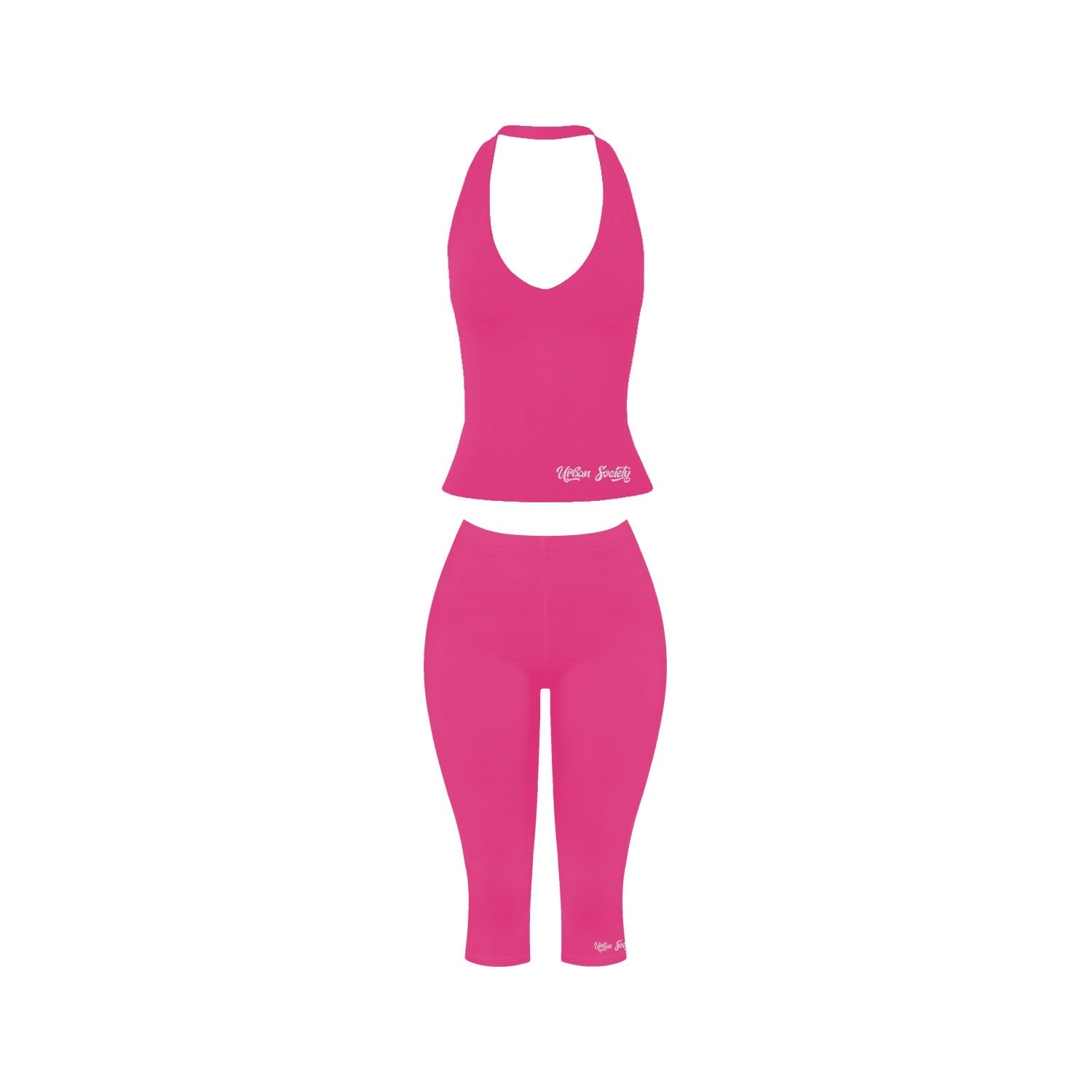 Pink Pressure Capri Set